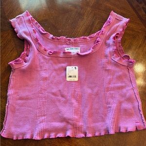 NWT Free People Caramel Crop Tank XL